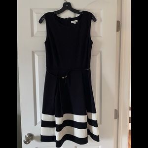 Calvin Klein fit & flare black dress